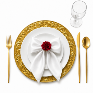 Gold Baroque Dinnerware Set