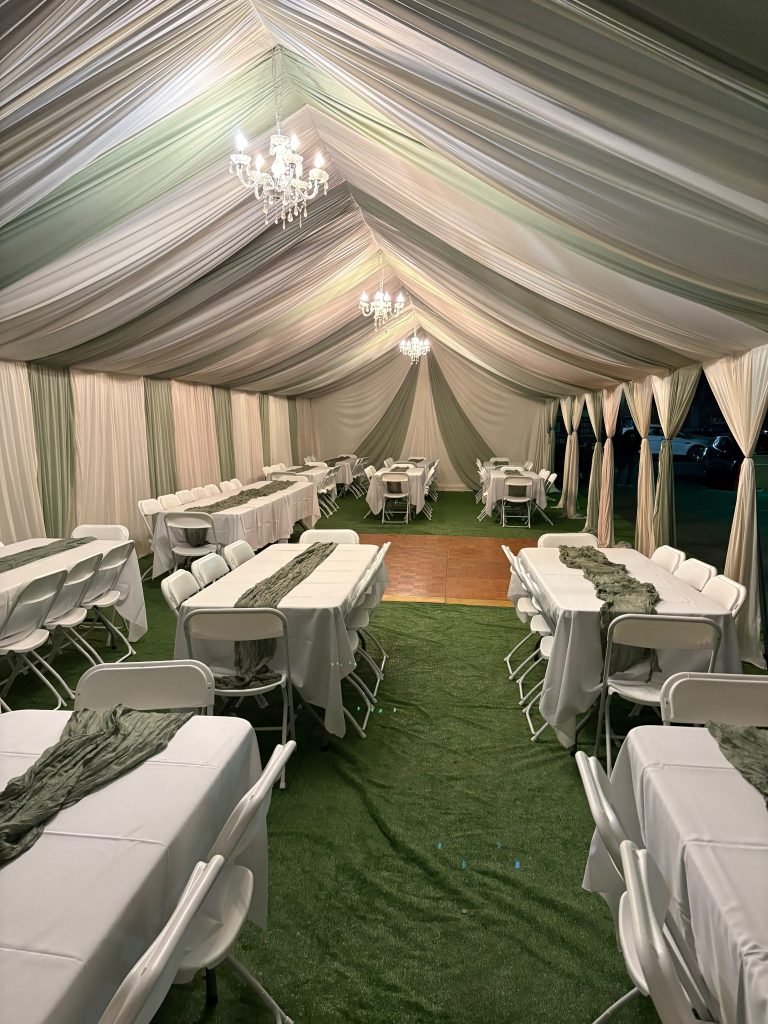 20x60 Tent With Draping Package