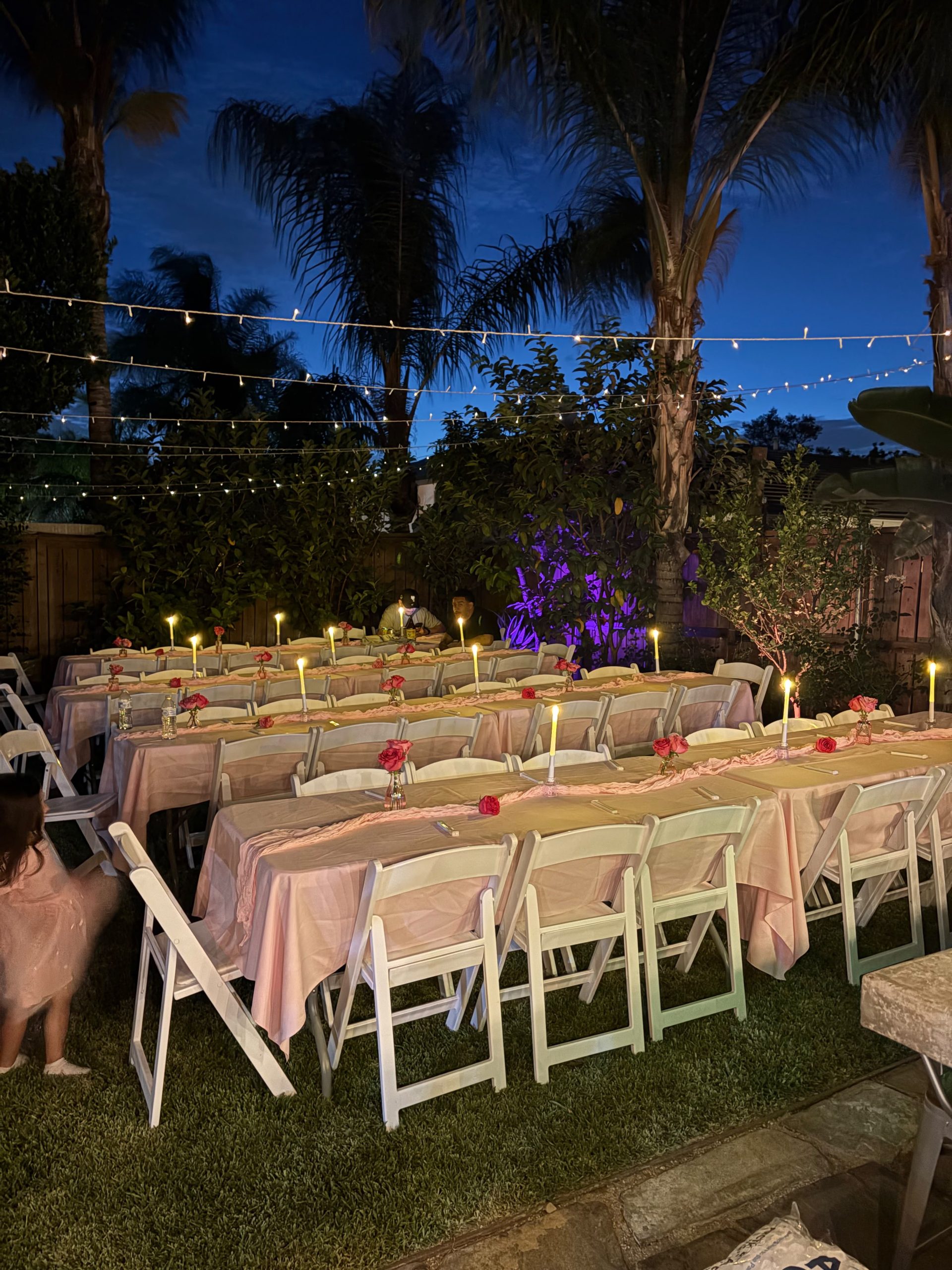 Tent with draping installation by Nextgen Party Rentals near Perris, California