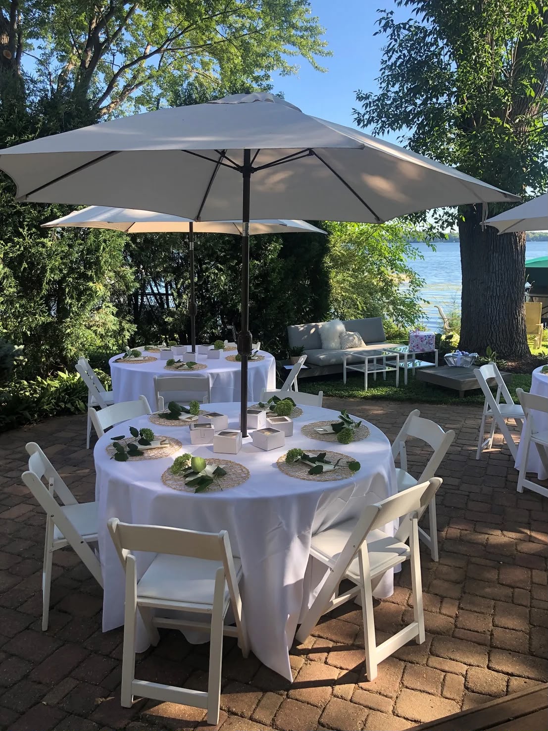 Umbrella table set rental from Nexgen Party Rentals in Perris, California