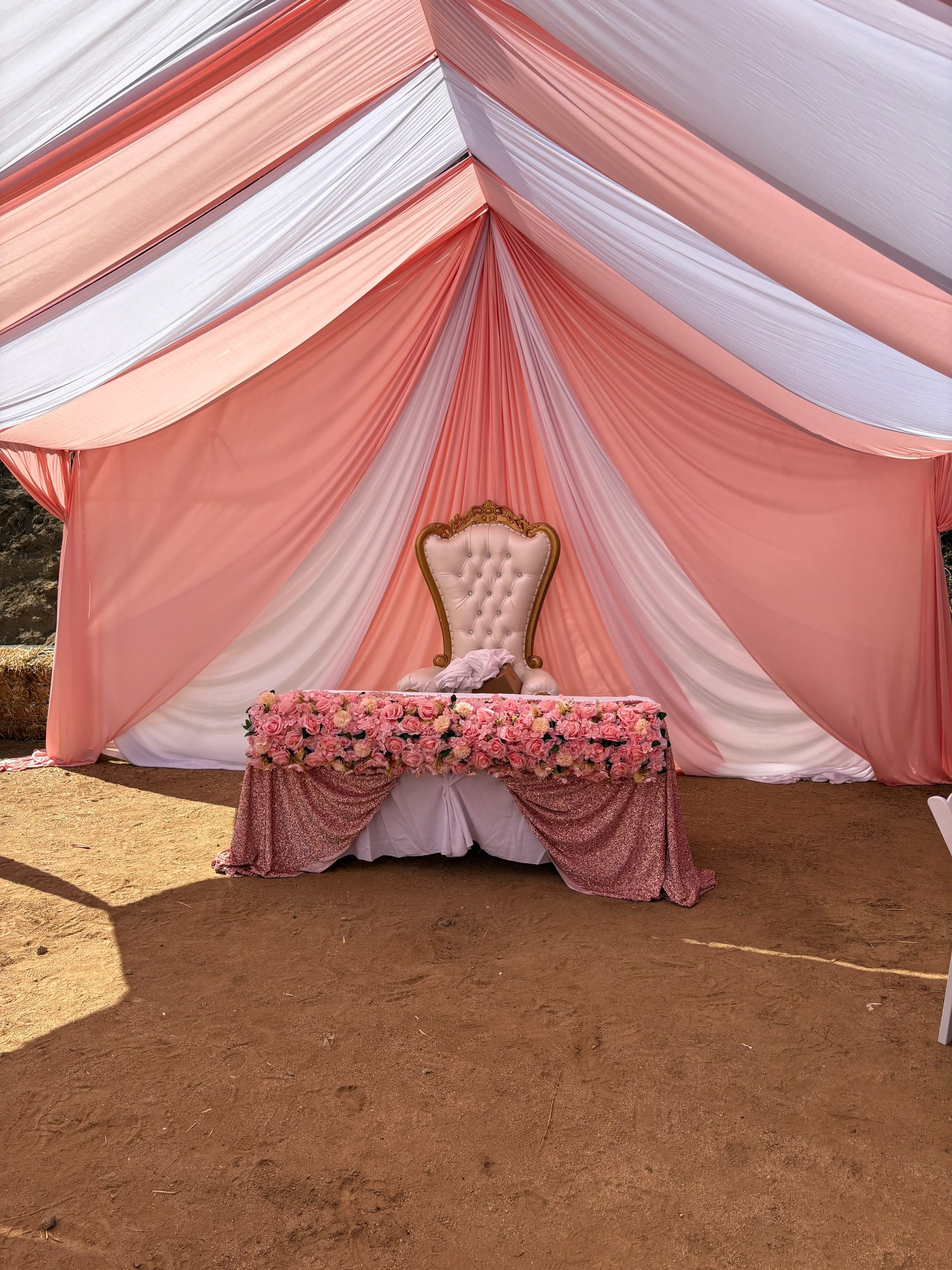 Luxury throne chair rental from Nexgen Party Rentals in Perris, California